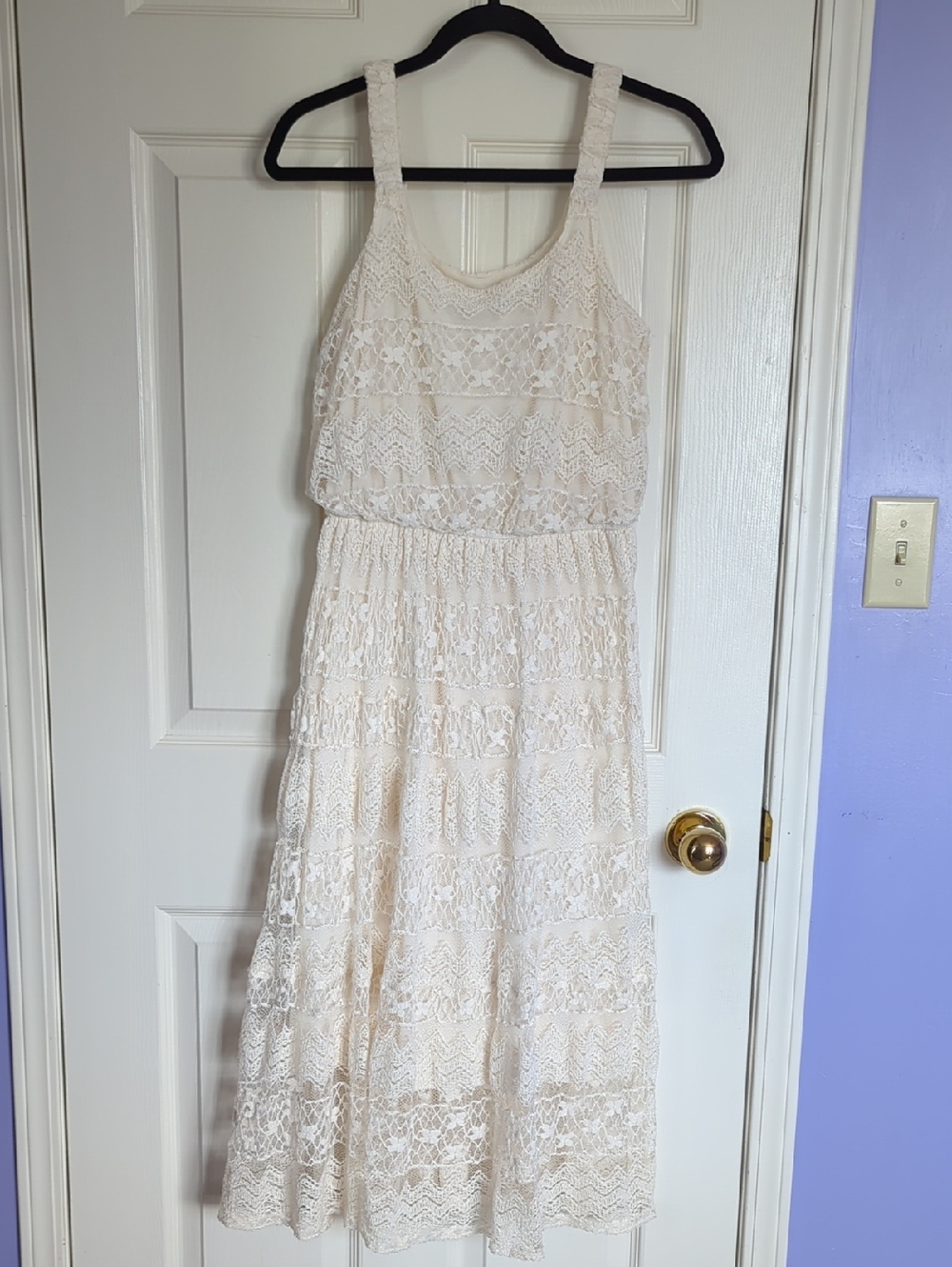 Vintage Lace Ivory Maxi Dress
